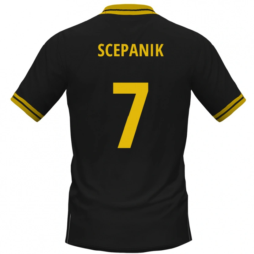 Danxen Homem Camisola Lukas Scepanik #7 Preto Amarelo Alternativa 2025/26 Camisa Brasil