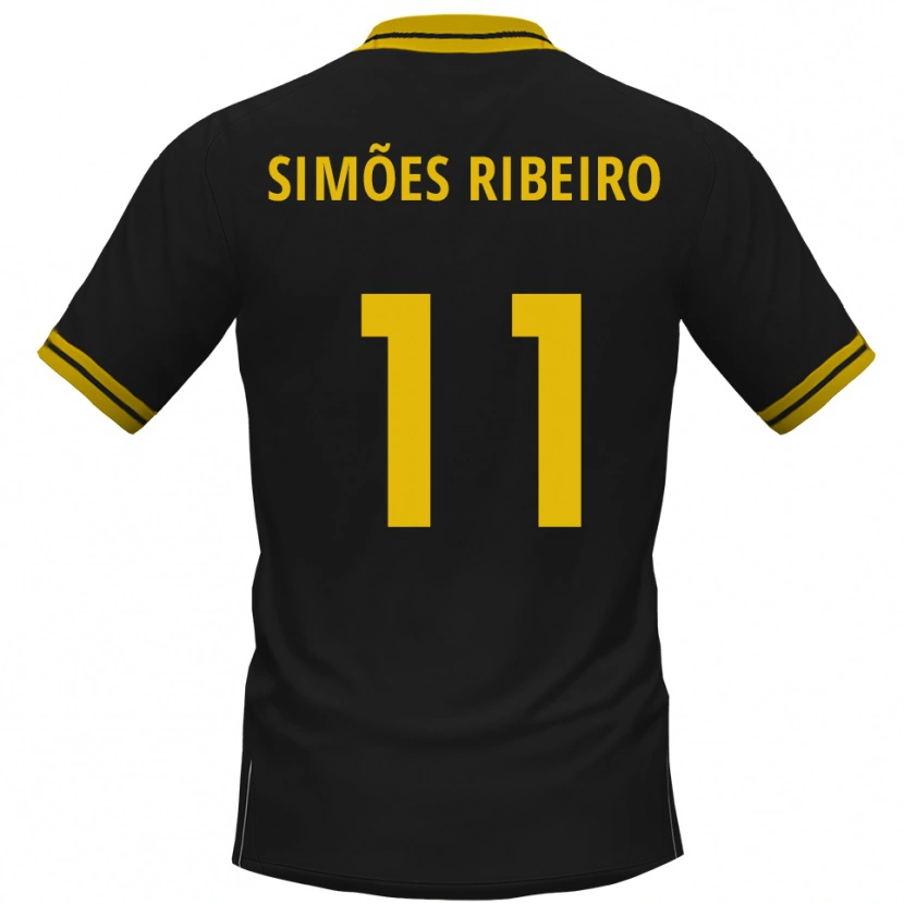 Danxen Homem Camisola Dominik Simões Ribeiro #11 Preto Amarelo Alternativa 2025/26 Camisa Brasil