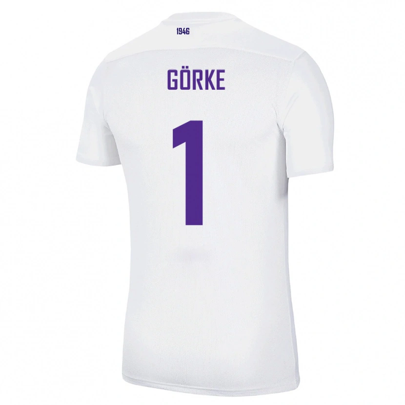 Danxen Homem Camisola Arthur Görke #1 Branco Verde Alternativa 2025/26 Camisa Brasil