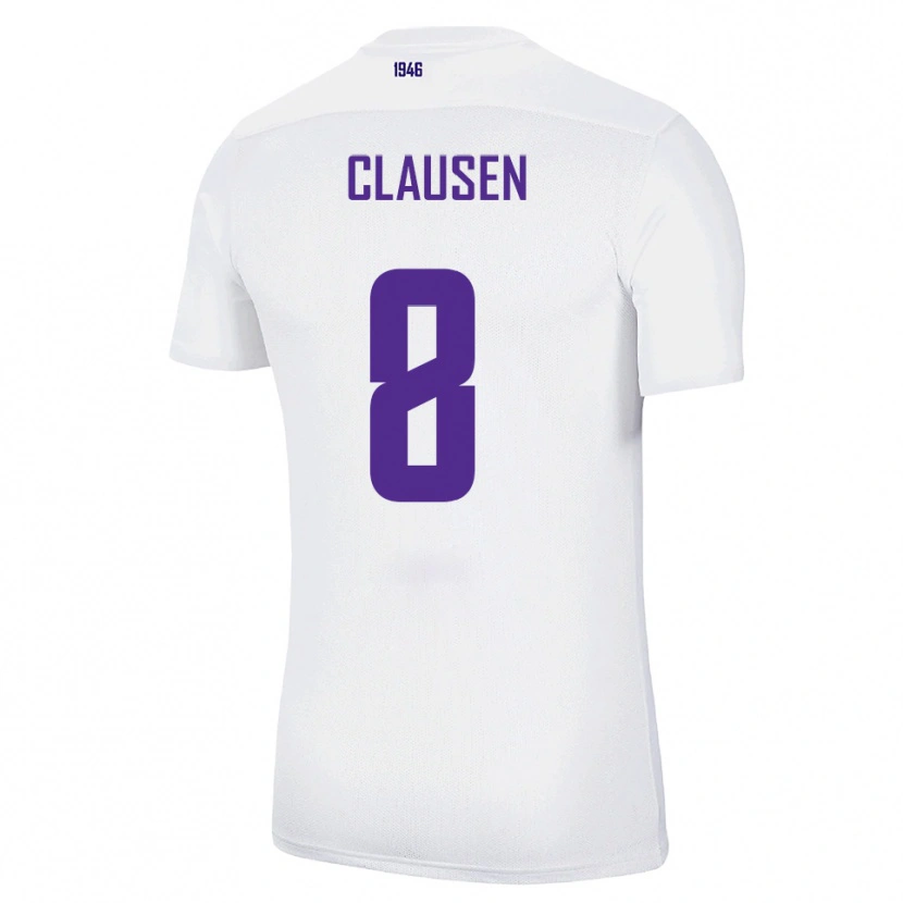 Danxen Homem Camisola Mika Clausen #8 Branco Verde Alternativa 2025/26 Camisa Brasil
