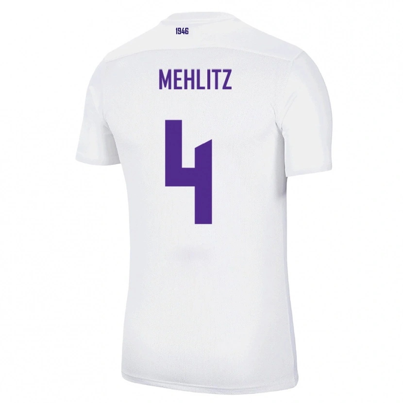 Danxen Homem Camisola Fabian Mehlitz #4 Branco Verde Alternativa 2025/26 Camisa Brasil