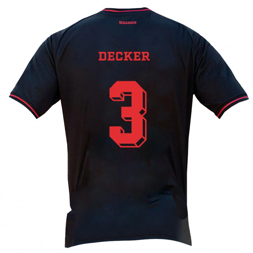 Danxen Homem Camisola Elias Decker #3 Preto Vermelho Branco Alternativa 2025/26 Camisa Brasil