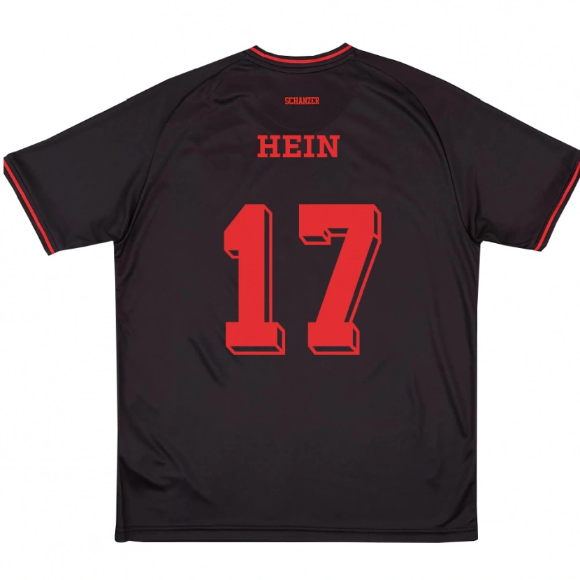 Danxen Homem Camisola Leonie Hein #17 Preto Vermelho Branco Alternativa 2025/26 Camisa Brasil