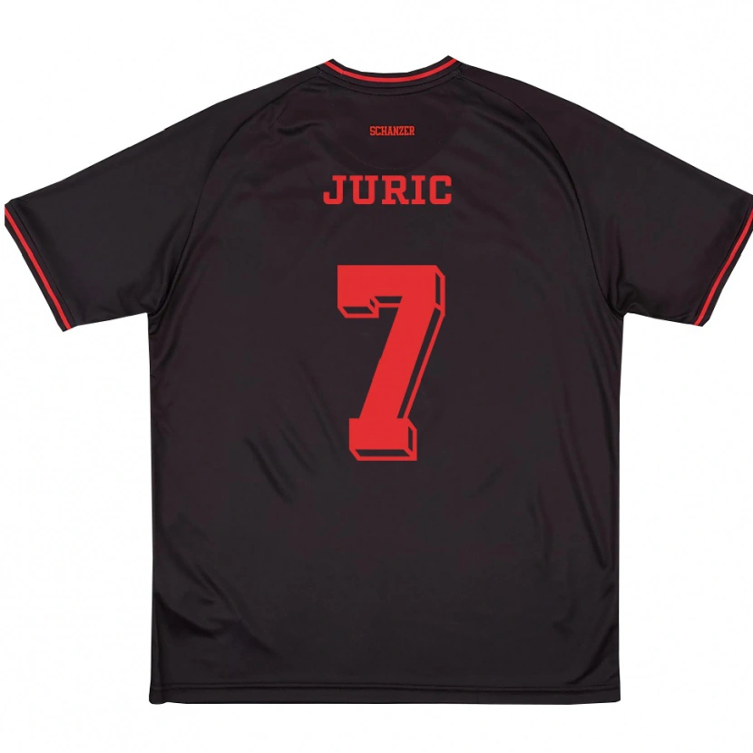 Danxen Homem Camisola Kristjan Juric #7 Preto Vermelho Branco Alternativa 2025/26 Camisa Brasil