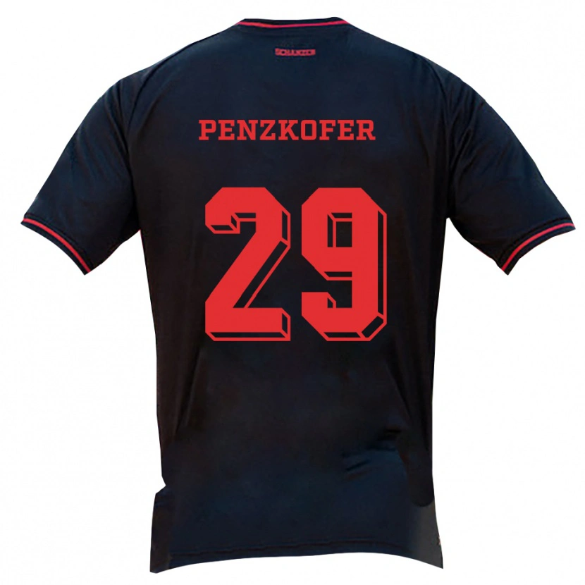Danxen Homem Camisola Nina Penzkofer #29 Preto Vermelho Branco Alternativa 2025/26 Camisa Brasil