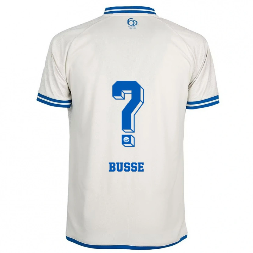 Danxen Homem Camisola Matti Busse #0 Branco Azul Alternativa 2025/26 Camisa Brasil