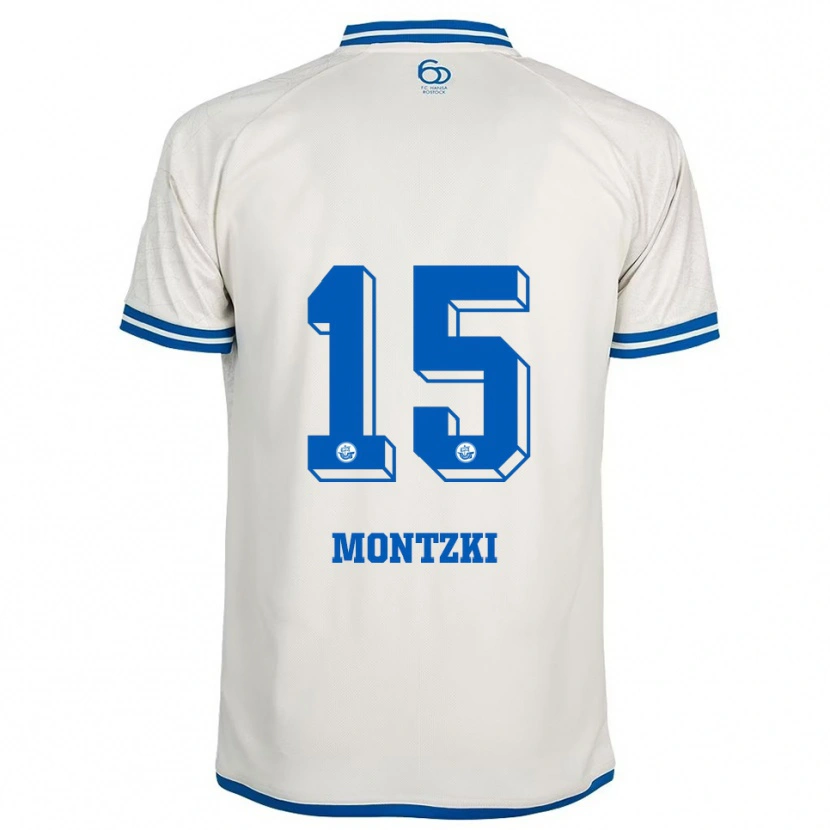 Danxen Homem Camisola Lara Montzki #15 Branco Azul Alternativa 2025/26 Camisa Brasil