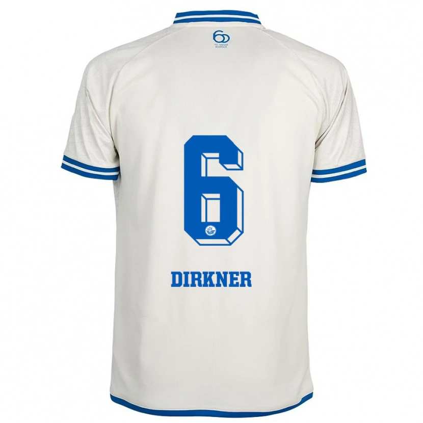 Danxen Homem Camisola Jonas Dirkner #6 Branco Azul Alternativa 2025/26 Camisa Brasil