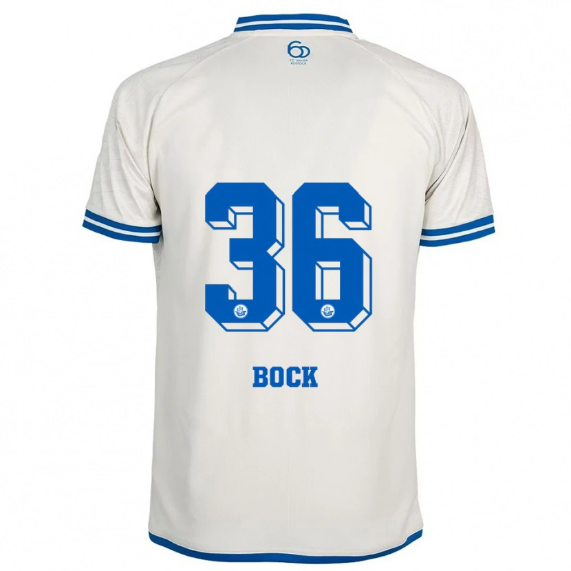 Danxen Homem Camisola Fiete Bock #36 Branco Azul Alternativa 2025/26 Camisa Brasil