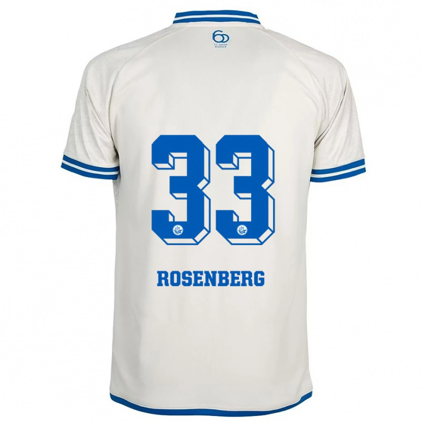 Danxen Homem Camisola Moritz Rosenberg #33 Branco Azul Alternativa 2025/26 Camisa Brasil