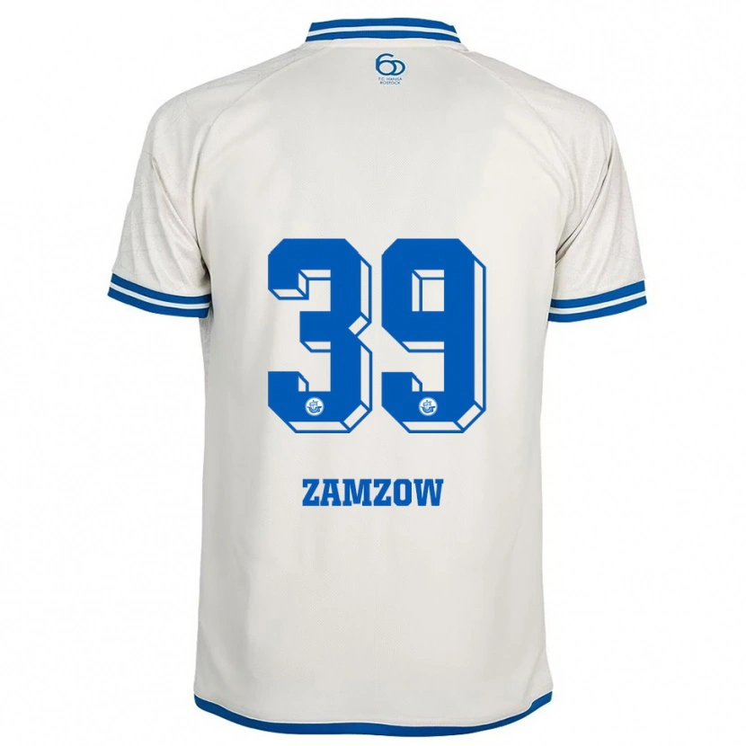 Danxen Homem Camisola Claas Zamzow #39 Branco Azul Alternativa 2025/26 Camisa Brasil