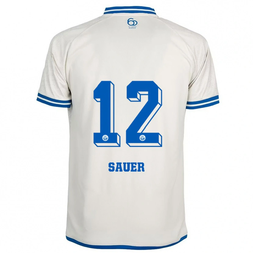 Danxen Homem Camisola John-Lukas Sauer #12 Branco Azul Alternativa 2025/26 Camisa Brasil