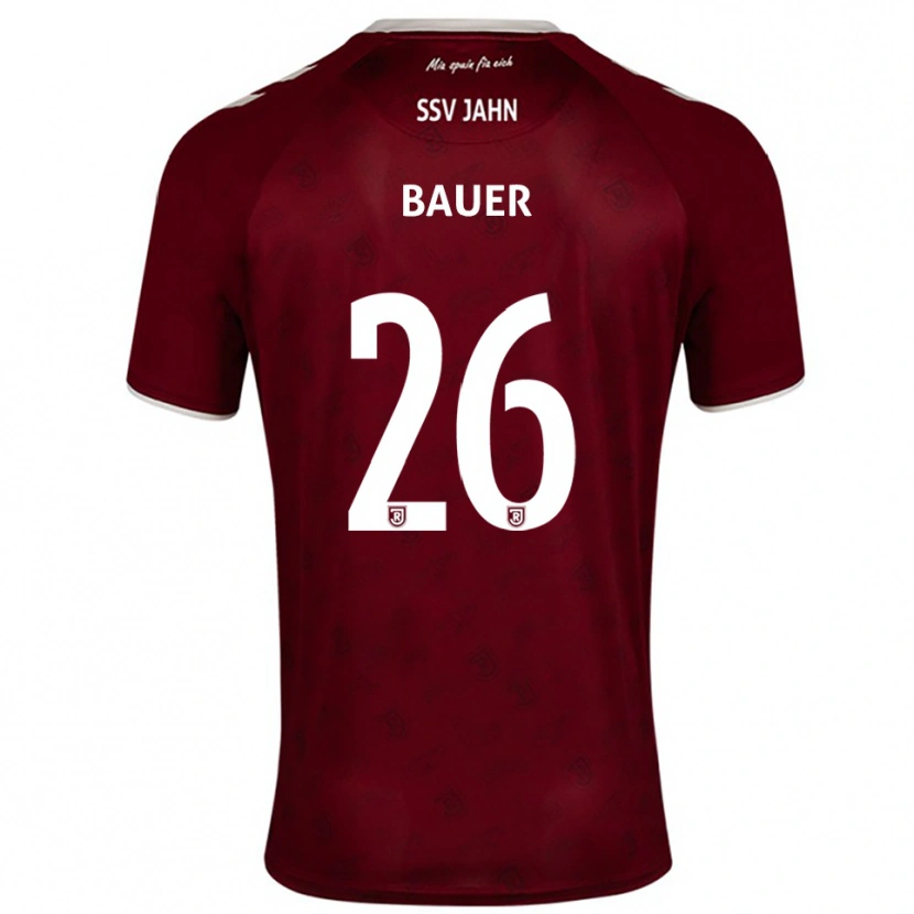 Danxen Homem Camisola Benedikt Bauer #26 Borgonha Branco Alternativa 2025/26 Camisa Brasil