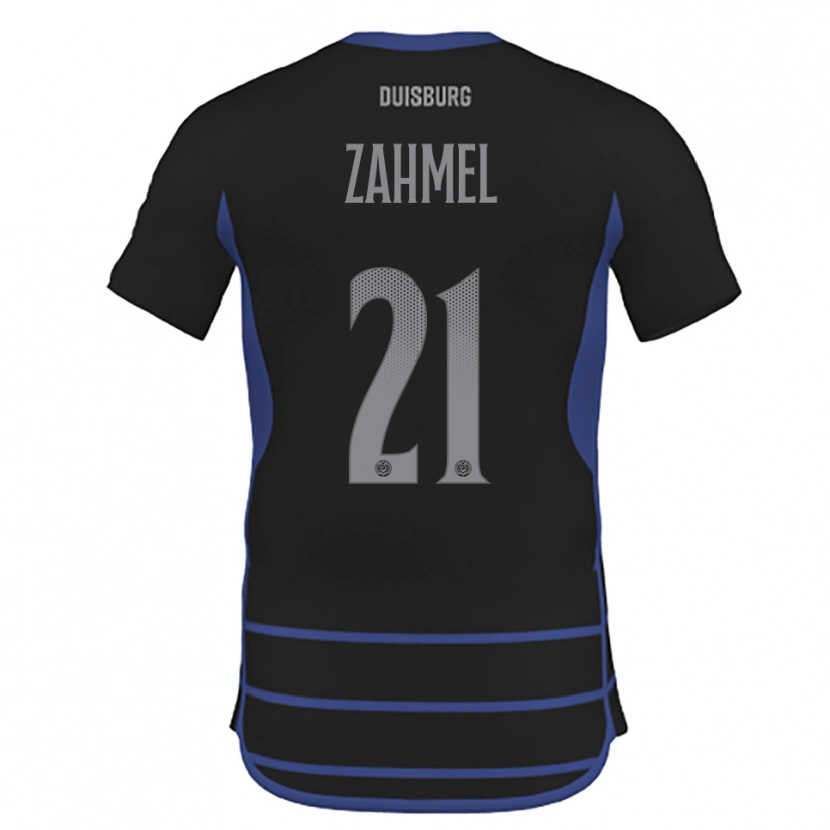 Danxen Homem Camisola Jannik Zahmel #21 Preto Azul Alternativa 2025/26 Camisa Brasil