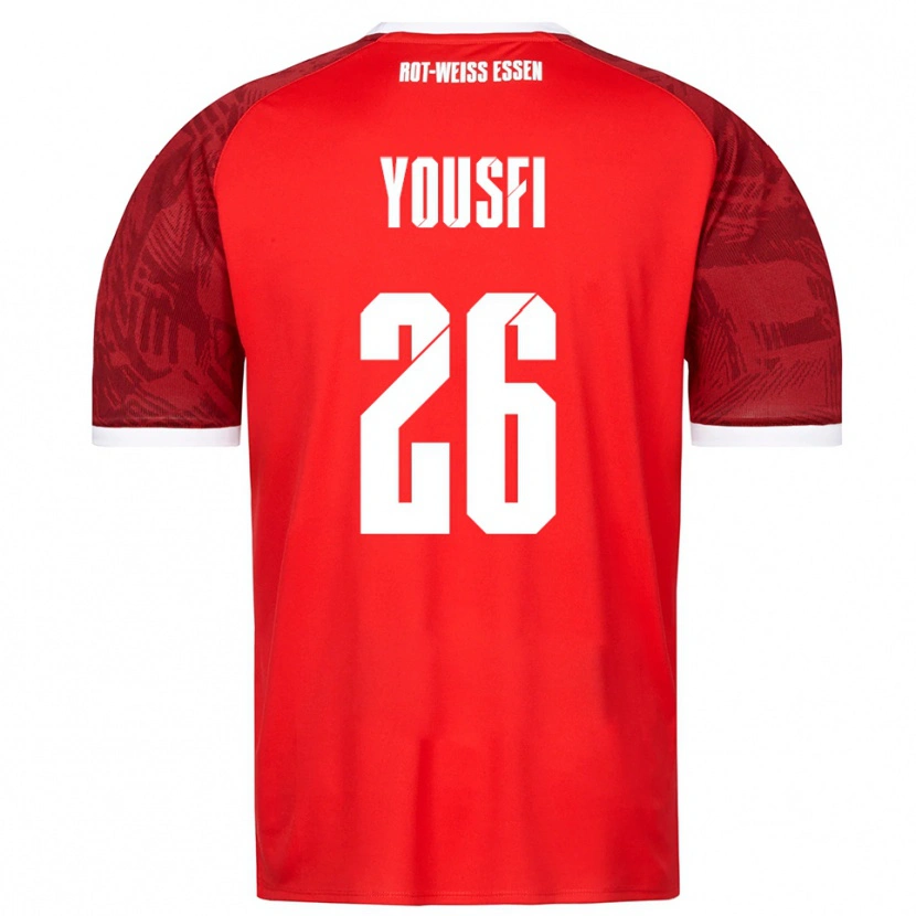 Danxen Homem Camisola Elias Yousfi #26 Vermelho Borgonha Branco Alternativa 2025/26 Camisa Brasil