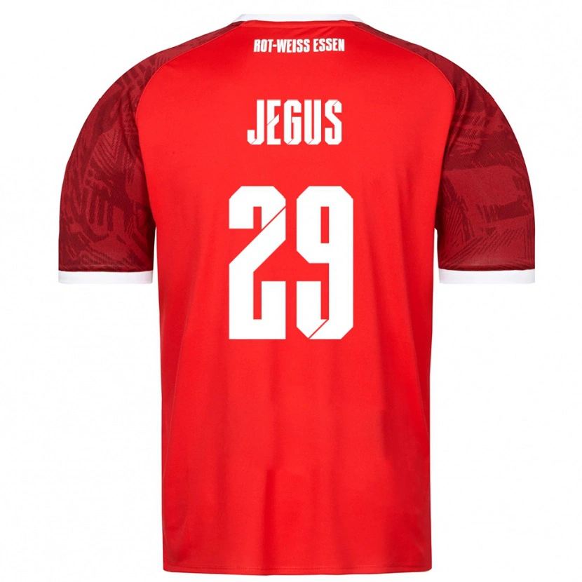 Danxen Homem Camisola Leonard Jegus #29 Vermelho Borgonha Branco Alternativa 2025/26 Camisa Brasil