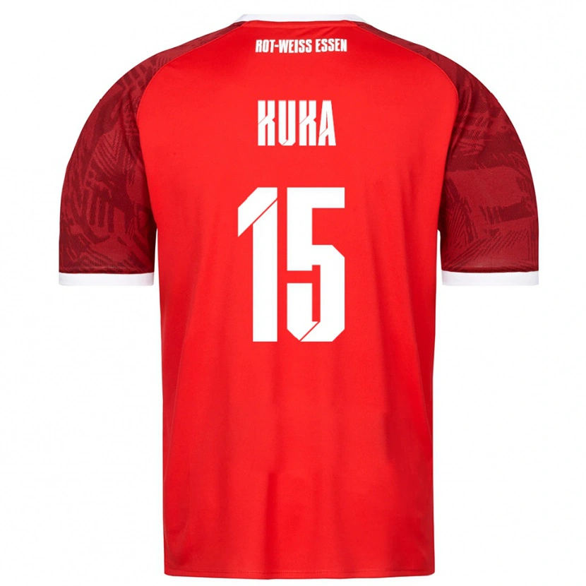 Danxen Homem Camisola Hamid Kuka #15 Vermelho Borgonha Branco Alternativa 2025/26 Camisa Brasil