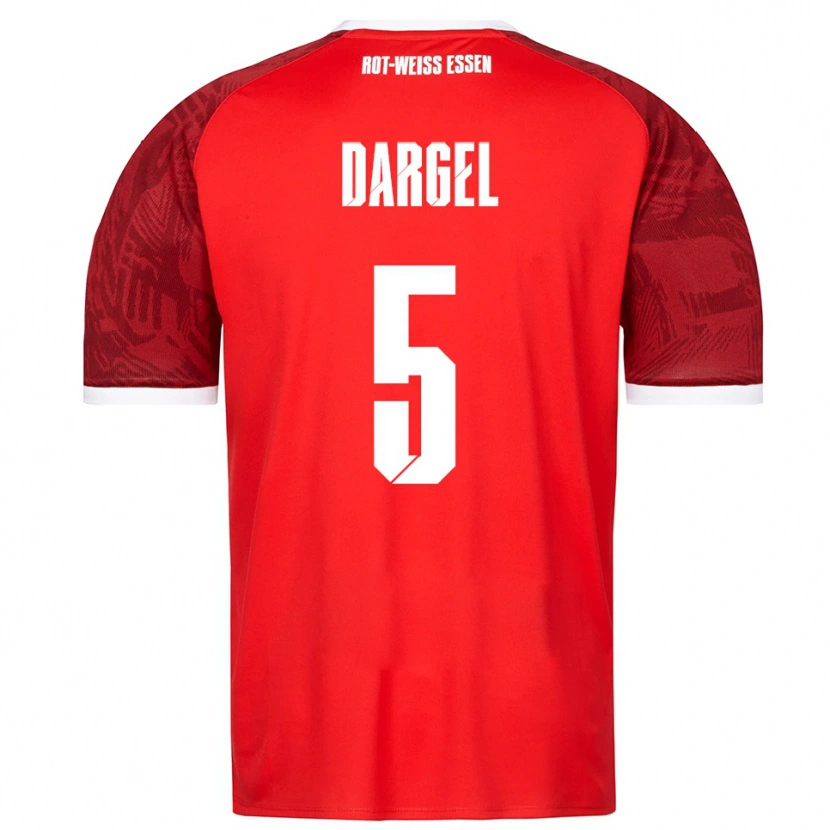 Danxen Homem Camisola Timo Dargel #5 Vermelho Borgonha Branco Alternativa 2025/26 Camisa Brasil