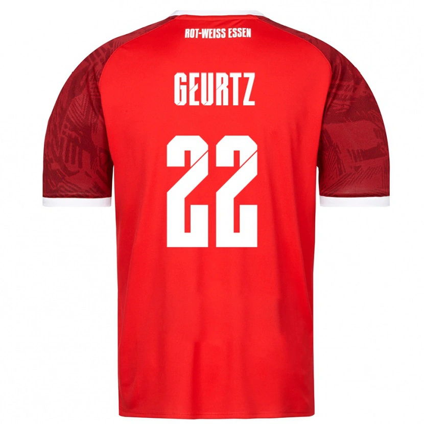 Danxen Homem Camisola Jan-Luca Geurtz #22 Vermelho Borgonha Branco Alternativa 2025/26 Camisa Brasil