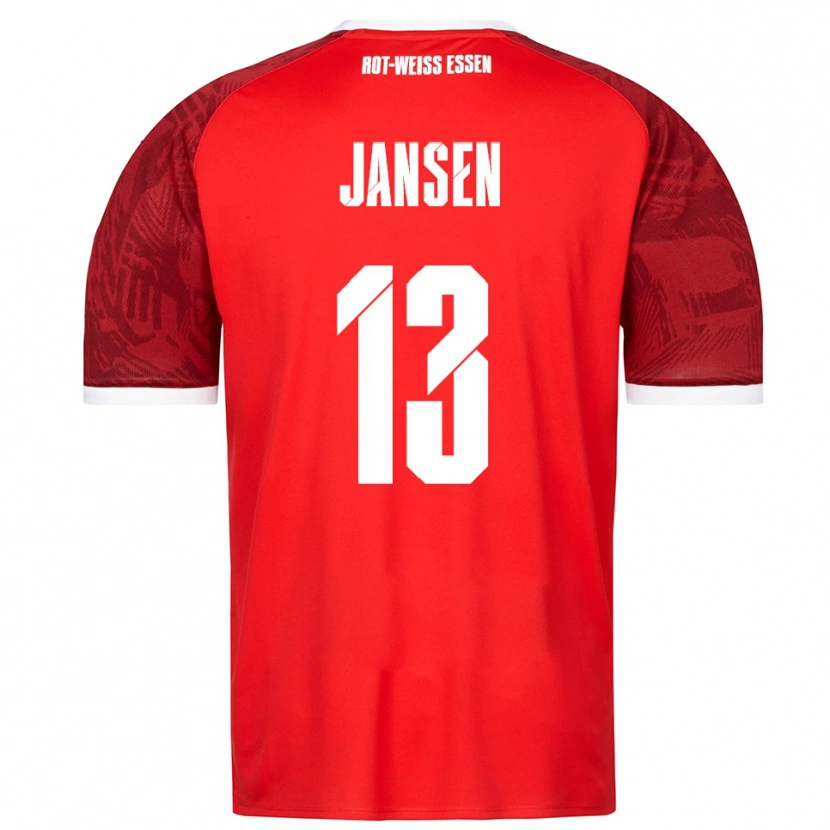 Danxen Homem Camisola Joshua Jansen #13 Vermelho Borgonha Branco Alternativa 2025/26 Camisa Brasil