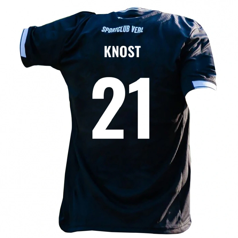 Danxen Homem Camisola Tobias Knost #21 Preto Branco Alternativa 2025/26 Camisa Brasil