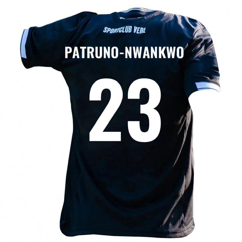 Danxen Homem Camisola Josiah Patruno-Nwankwo #23 Preto Branco Alternativa 2025/26 Camisa Brasil