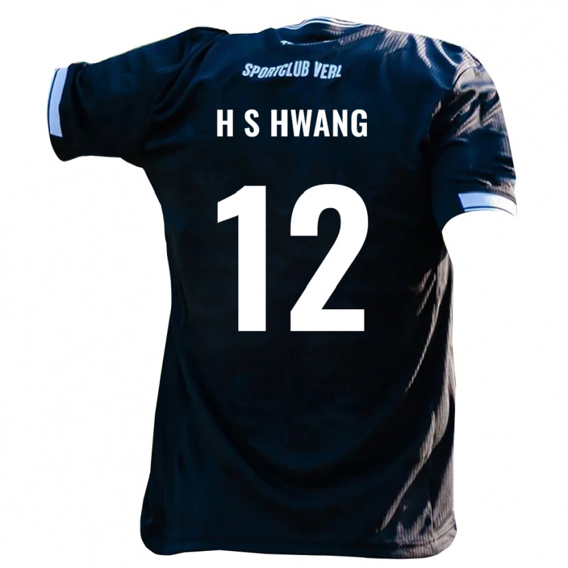 Danxen Homem Camisola Seung-Ho Hwang #12 Preto Branco Alternativa 2025/26 Camisa Brasil