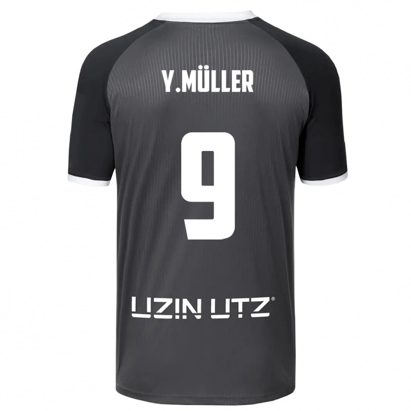 Danxen Homem Camisola Yannick Müller #9 Cinzento Branco Alternativa 2025/26 Camisa Brasil