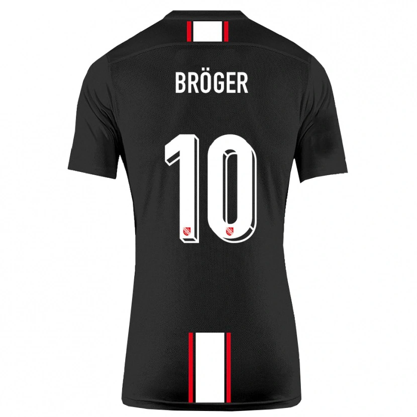 Danxen Homem Camisola Linus Bröger #10 Preto Branco Alternativa 2025/26 Camisa Brasil