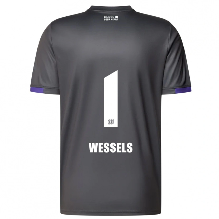Danxen Homem Camisola Felix Wessels #1 Cinzento Roxo Alternativa 2025/26 Camisa Brasil