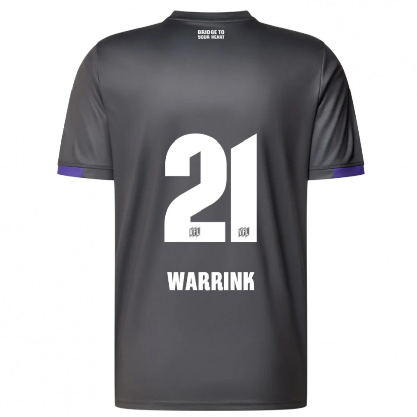 Danxen Homem Camisola Marko Warrink #21 Cinzento Roxo Alternativa 2025/26 Camisa Brasil