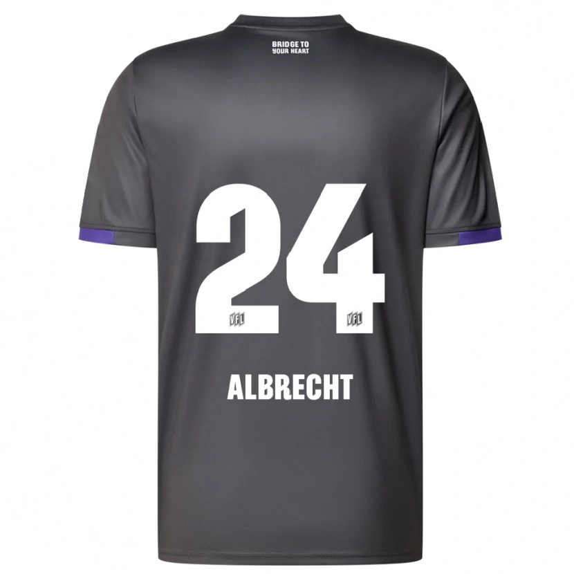 Danxen Homem Camisola Fabian Albrecht #24 Cinzento Roxo Alternativa 2025/26 Camisa Brasil