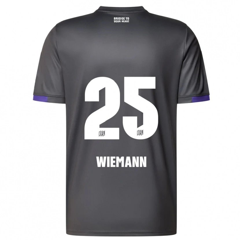 Danxen Homem Camisola Niklas Wiemann #25 Cinzento Roxo Alternativa 2025/26 Camisa Brasil