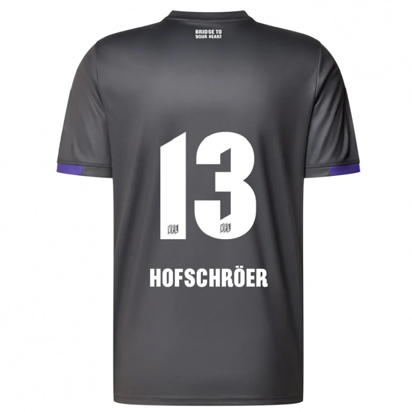 Danxen Homem Camisola Joris Hofschröer #13 Cinzento Roxo Alternativa 2025/26 Camisa Brasil