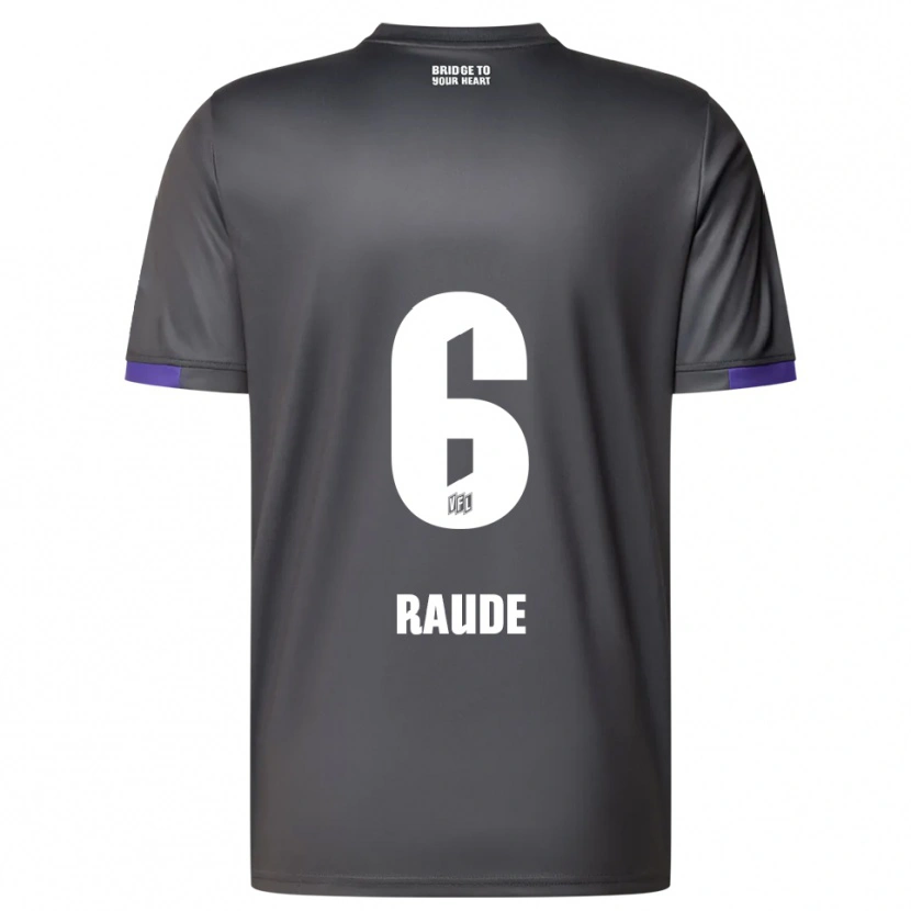 Danxen Homem Camisola Sven Raude #6 Cinzento Roxo Alternativa 2025/26 Camisa Brasil