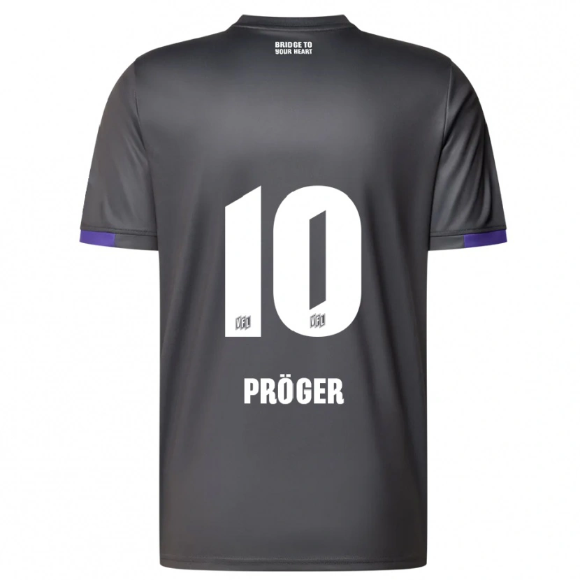 Danxen Homem Camisola Kai Pröger #10 Cinzento Roxo Alternativa 2025/26 Camisa Brasil