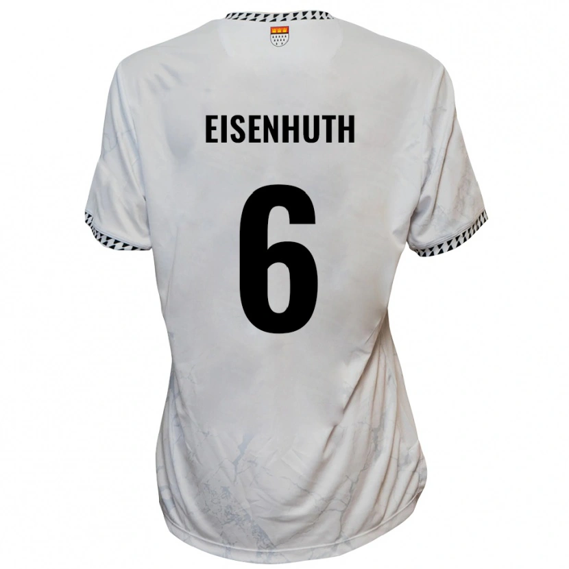 Danxen Homem Camisola Tobias Eisenhuth #6 Branco Preto Alternativa 2025/26 Camisa Brasil