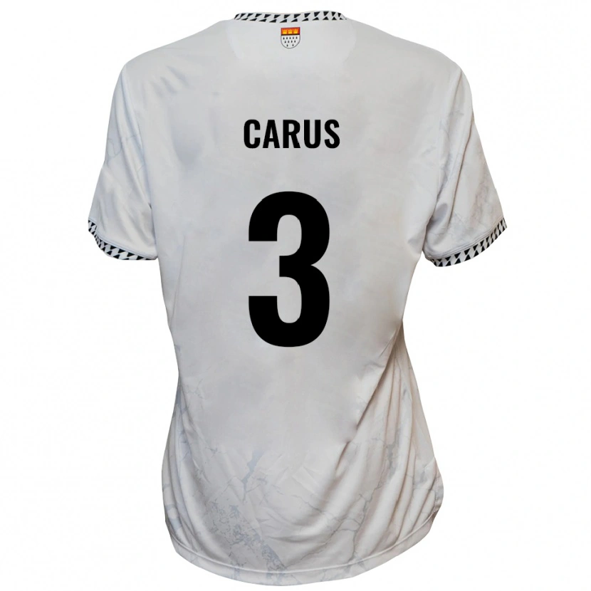 Danxen Homem Camisola Vincent Carus #3 Branco Preto Alternativa 2025/26 Camisa Brasil