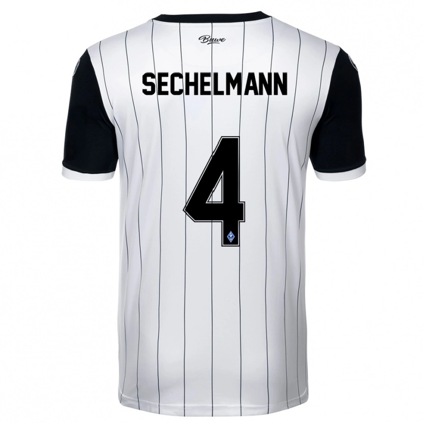 Danxen Homem Camisola Tim Sechelmann #4 Branco Preto Alternativa 2025/26 Camisa Brasil