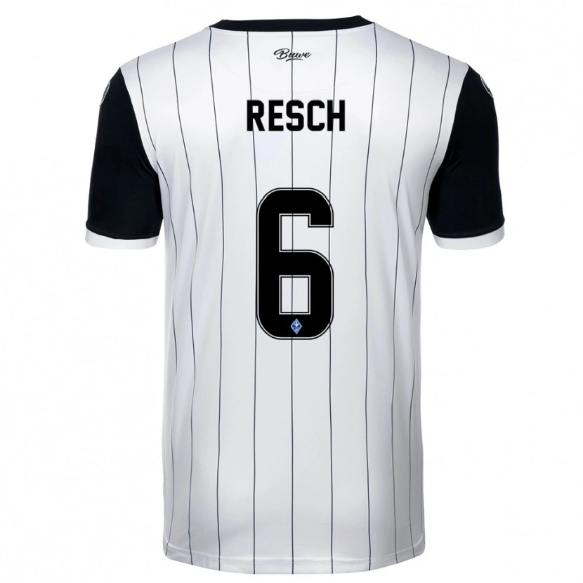 Danxen Homem Camisola Kimo Resch #6 Branco Preto Alternativa 2025/26 Camisa Brasil