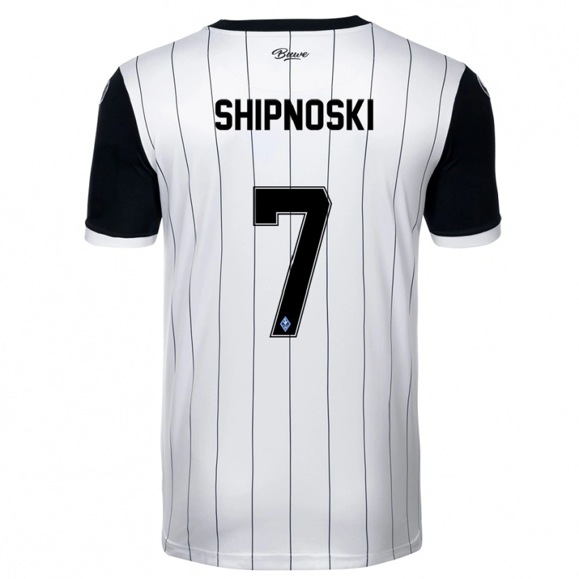 Danxen Homem Camisola Nicklas Shipnoski #7 Branco Preto Alternativa 2025/26 Camisa Brasil