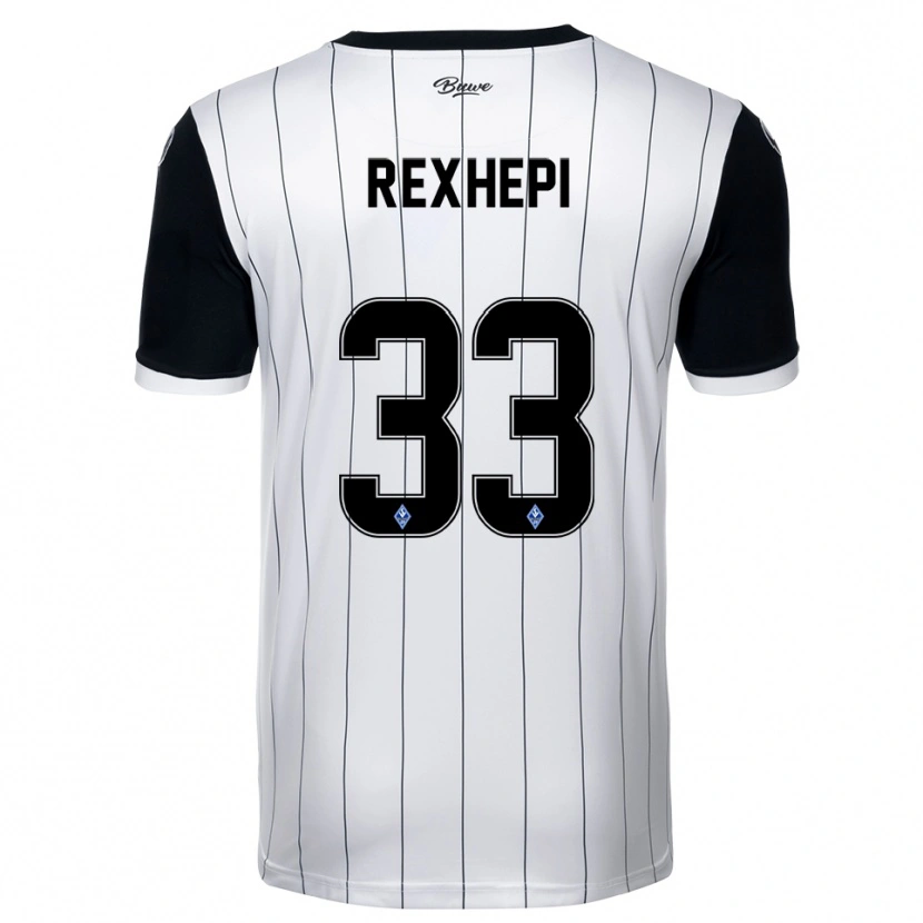 Danxen Homem Camisola Arlind Rexhepi #33 Branco Preto Alternativa 2025/26 Camisa Brasil