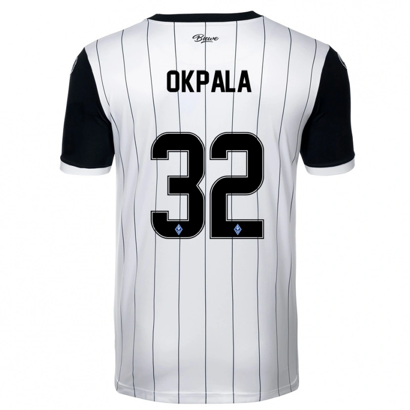 Danxen Homem Camisola Kennedy Okpala #32 Branco Preto Alternativa 2025/26 Camisa Brasil
