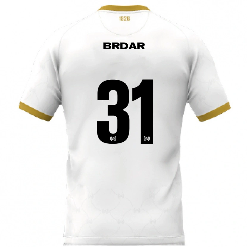 Danxen Homem Camisola Noah Brdar #31 Branco Dourado Alternativa 2025/26 Camisa Brasil