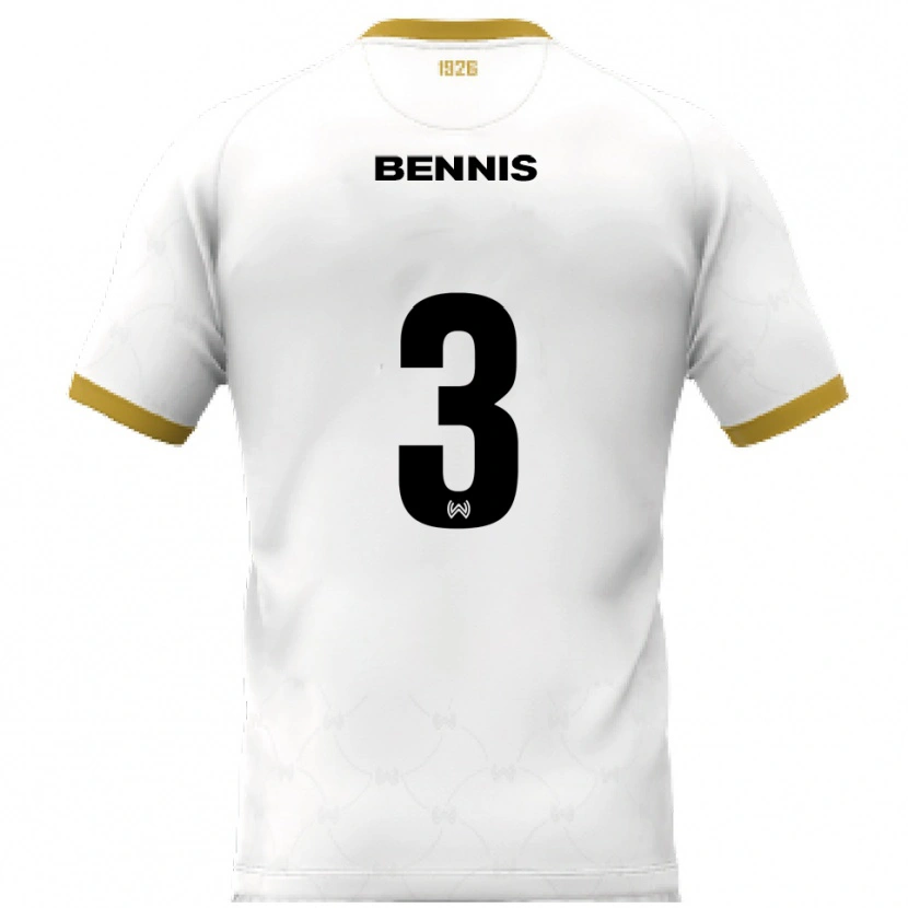 Danxen Homem Camisola Amir Bennis #3 Branco Dourado Alternativa 2025/26 Camisa Brasil