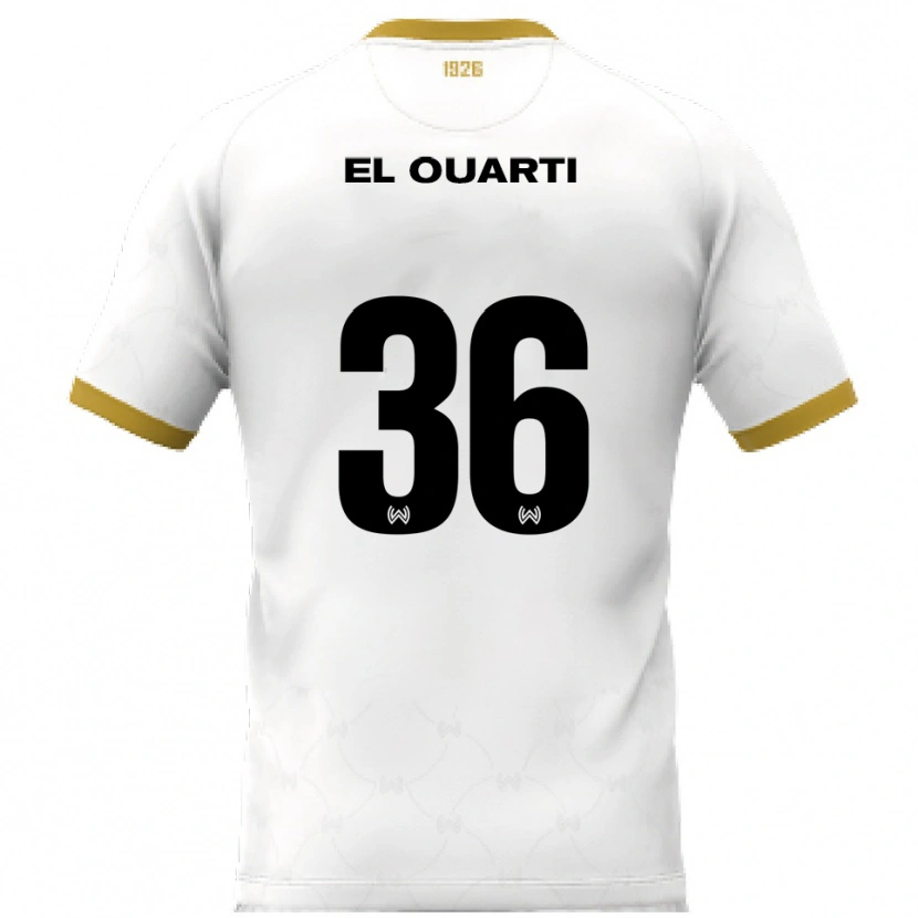 Danxen Homem Camisola Nassim El Ouarti #36 Branco Dourado Alternativa 2025/26 Camisa Brasil