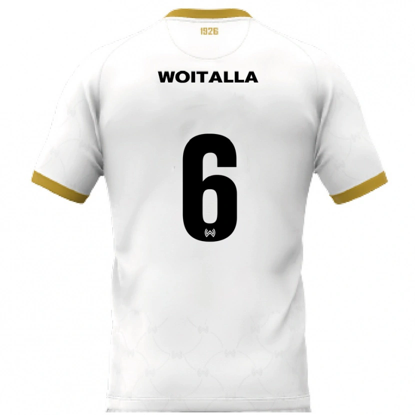 Danxen Homem Camisola Luis Woitalla #6 Branco Dourado Alternativa 2025/26 Camisa Brasil