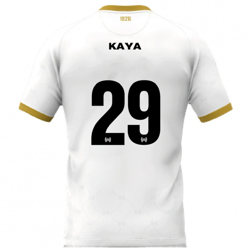 Danxen Homem Camisola Fatih Kaya #29 Branco Dourado Alternativa 2025/26 Camisa Brasil