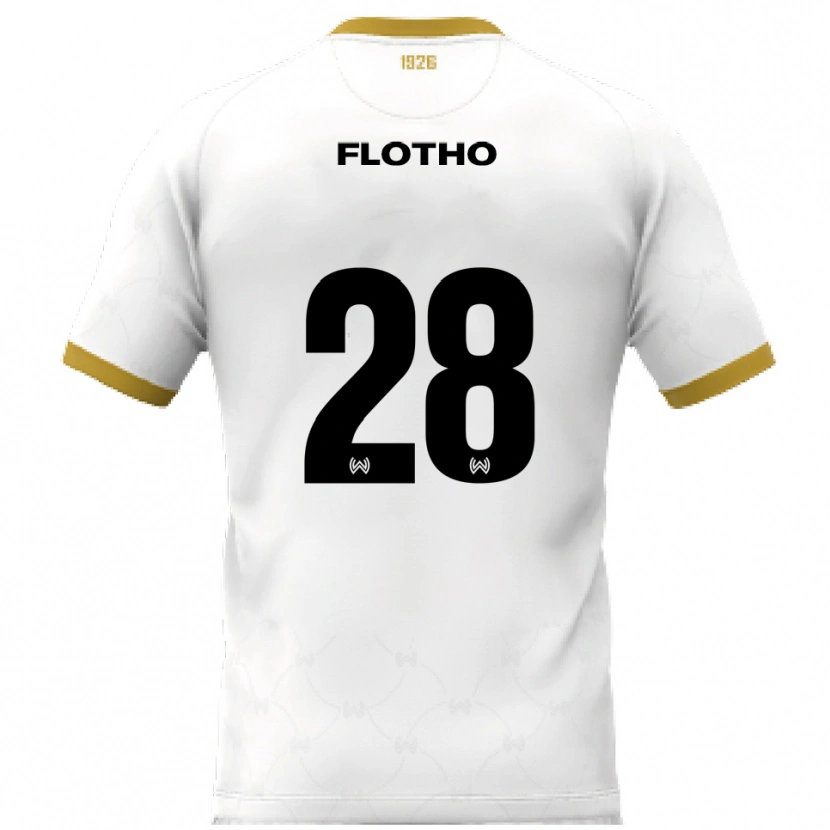 Danxen Homem Camisola Moritz Flotho #28 Branco Dourado Alternativa 2025/26 Camisa Brasil