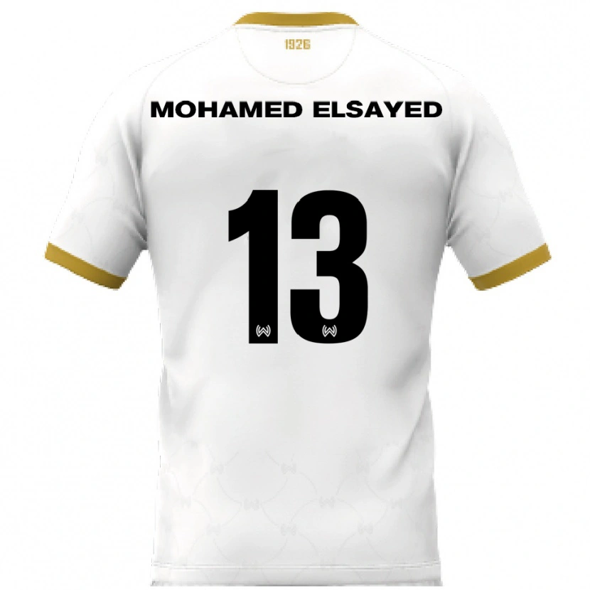 Danxen Homem Camisola Samir Mohamed Elsayed #13 Branco Dourado Alternativa 2025/26 Camisa Brasil